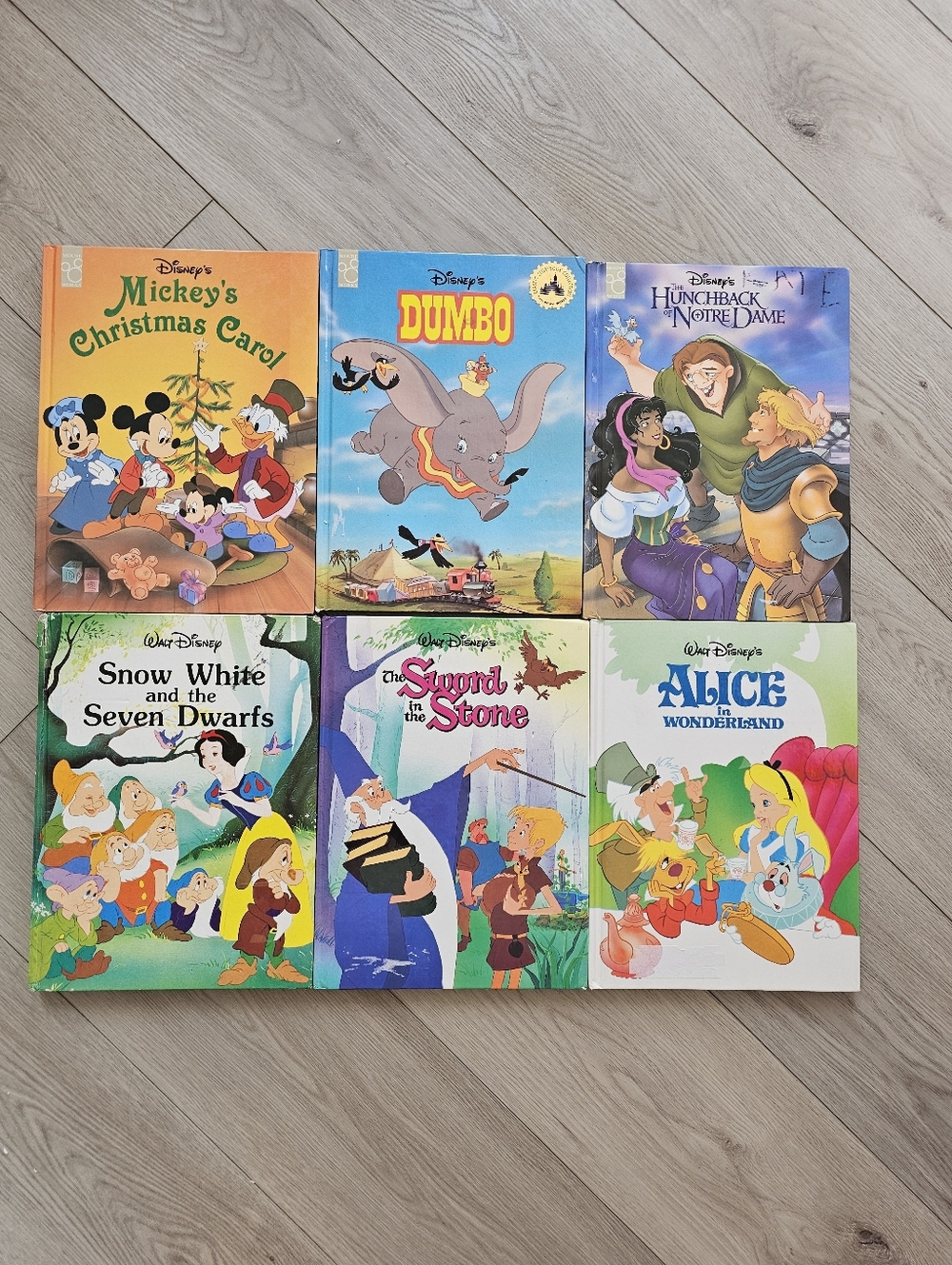 Vintage 90s Disney Large Hardcover Picture Books, lot of 6